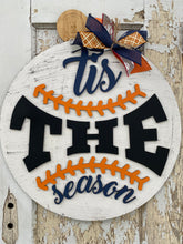 Load image into Gallery viewer, Tis the Season Baseball Door Hanger