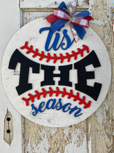Load image into Gallery viewer, Tis the Season Baseball Door Hanger