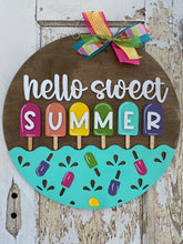Load image into Gallery viewer, Hello Sweet Summertime Door Hanger