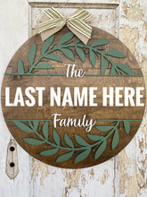 Load image into Gallery viewer, The Family Name Door Hanger