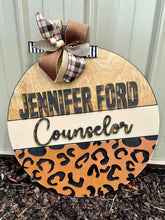 Load image into Gallery viewer, Leopard Personalized Door Hanger