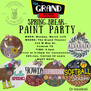 The Grand Theater: March 11th 6-8pm