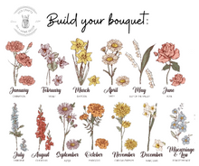 Load image into Gallery viewer, Flower Bouquet Canvas Print Sign, Mother’s Day, Build A Bouquet Canvas Sign, Grandparent gift
