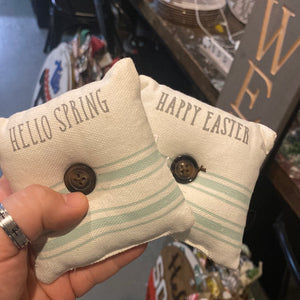 Mini Pillow Hello Spring & Happy Easter