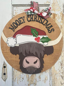 Mooey Christmas Door Hanger