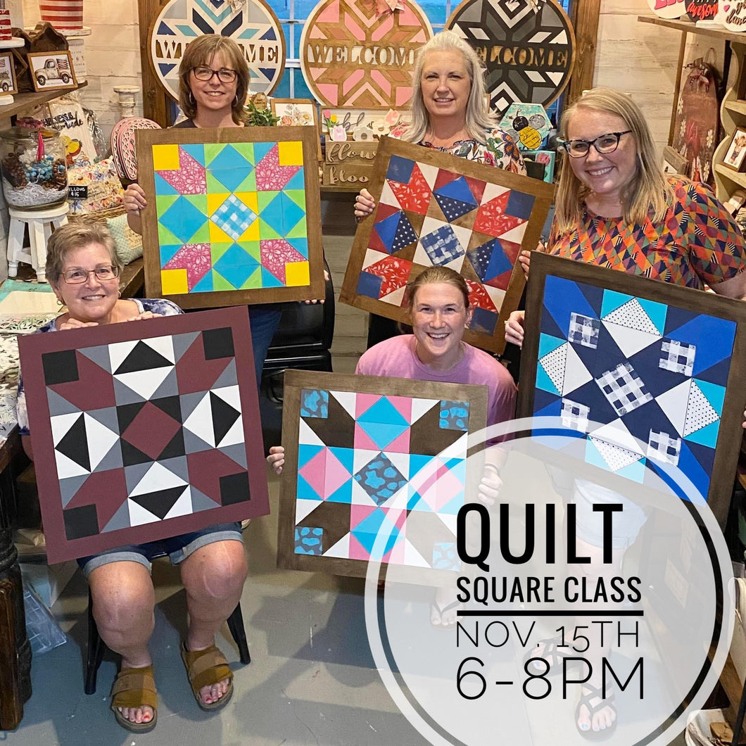Quilt Square Paint Class 11/15 6-8pm