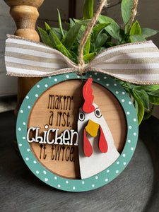 Chicken it Twice Ornament