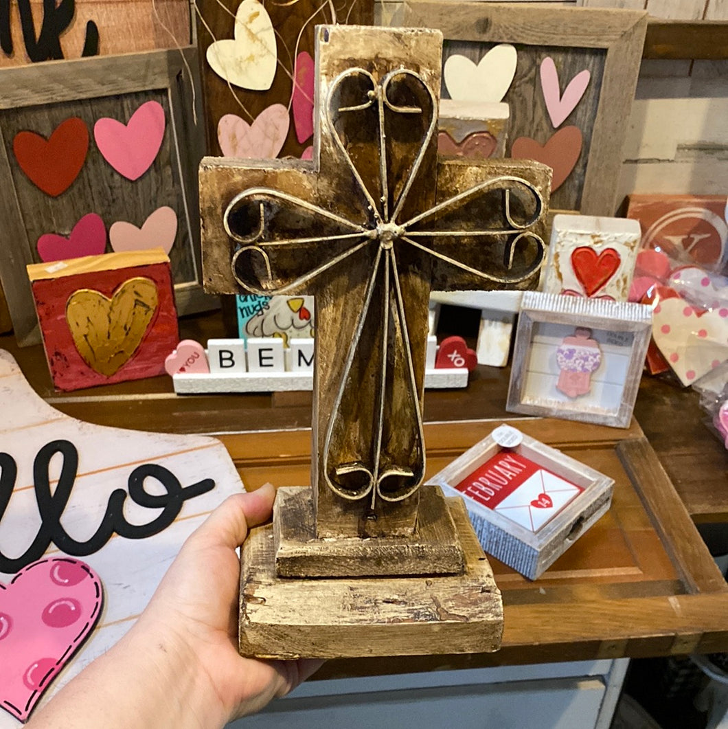 White Distressed Cross