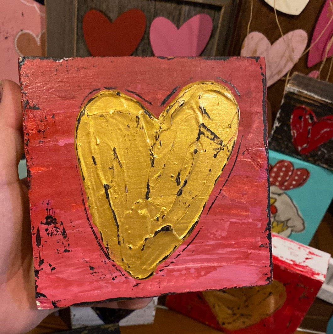Gold Heart, Red Block large