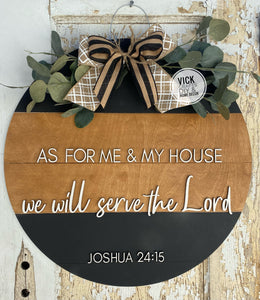 As for me and my house Door Hanger