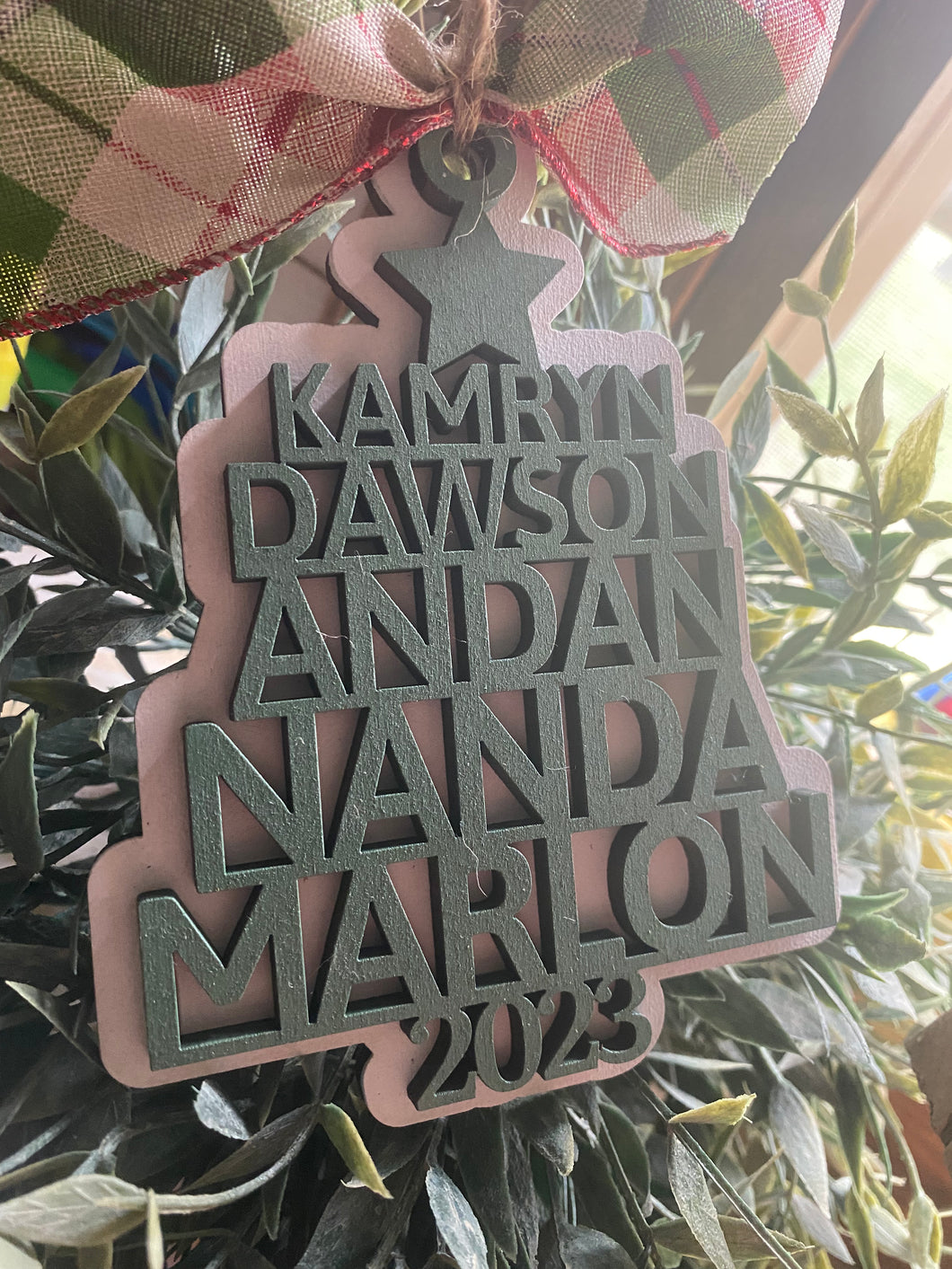 Family Names Tree Ornament