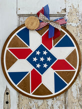 Load image into Gallery viewer, Patriotic Quilt Square Door Hanger
