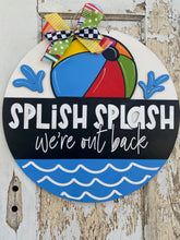 Load image into Gallery viewer, Pool Splish &amp; Splash Summer Door Hanger
