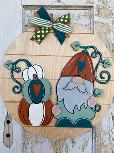 Pumpkin Gnome Door Hanger