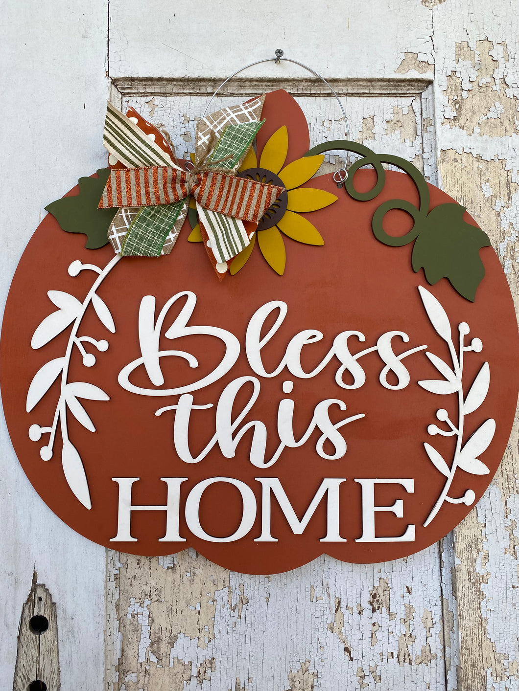 Bless this Home Pumpkin