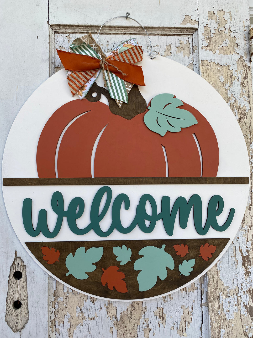 Welcome Pumpkin Door Hanger