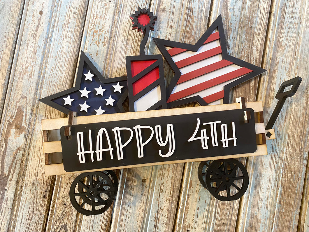 Happy 4th Wagon Insert