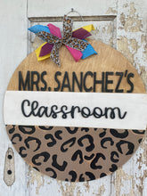 Load image into Gallery viewer, Leopard Personalized Door Hanger
