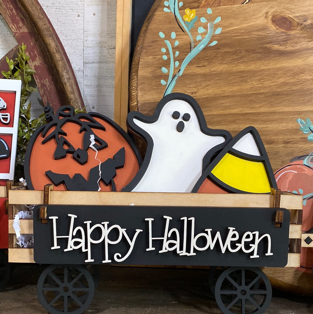 Happy Halloween Wagon Insert