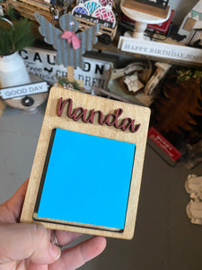 Personalized Sticky Note Holder