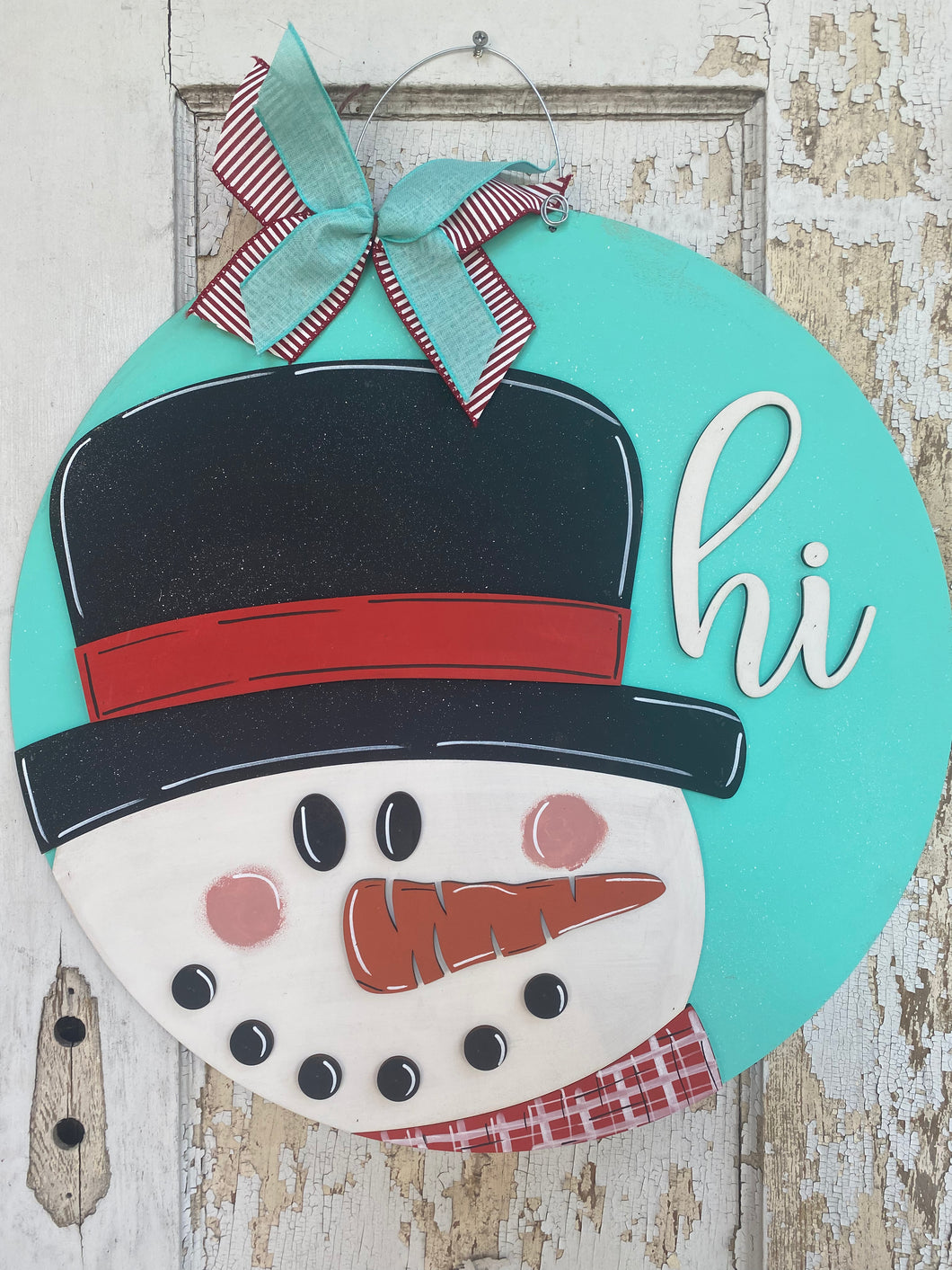 Snowman Face Door Hanger