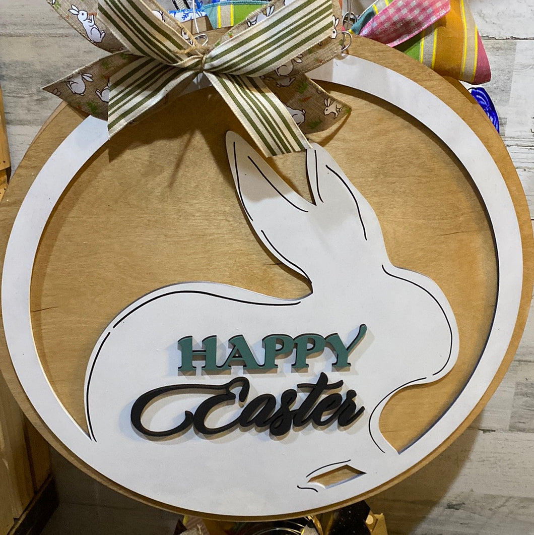Happy Easter Rabbit Door Hanger
