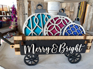 Christmas Ornaments Wagon Insert