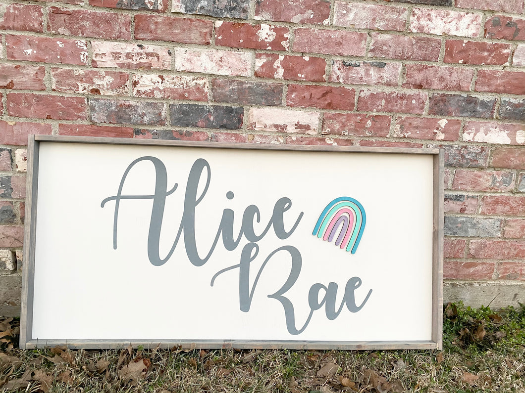 Large Baby Name Sign