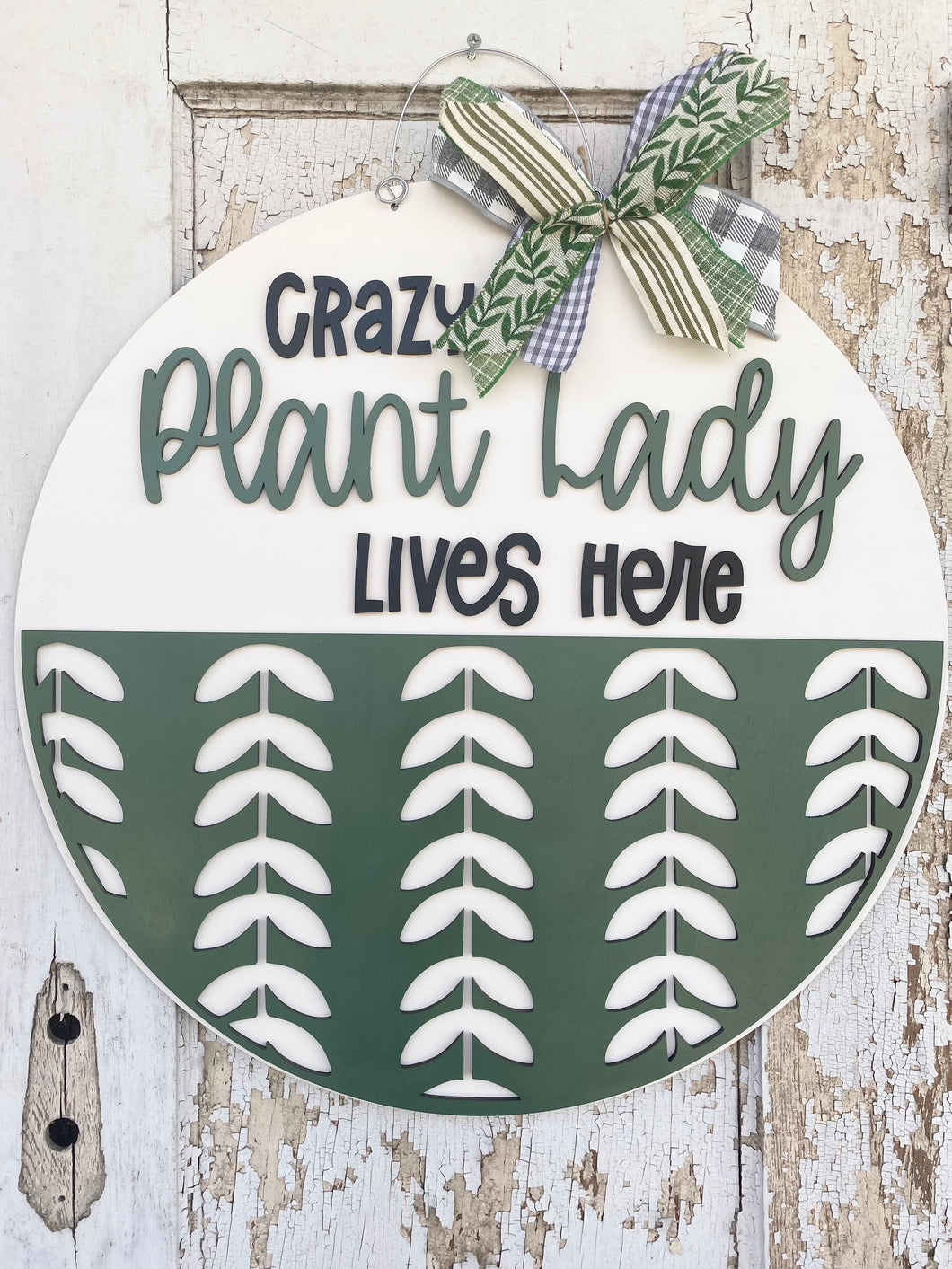 Plant Lady Round Sign