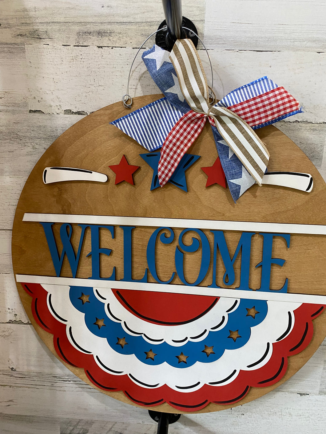 Patriotic Banner Door Hanger