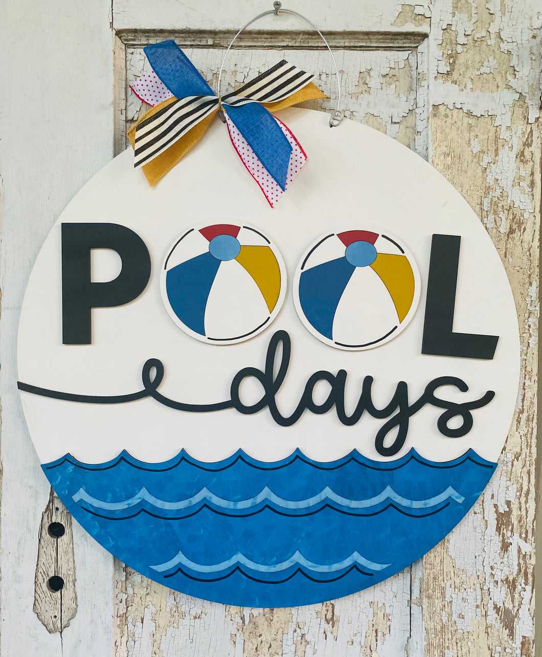 Pool Days Door Hanger