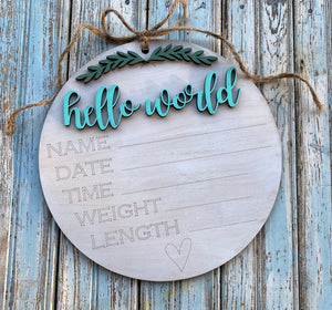 Hello World Sign