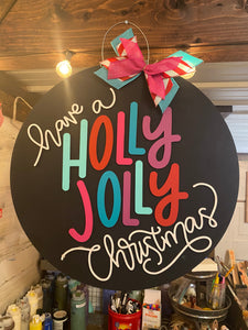 Holly Jolly Door Hanger