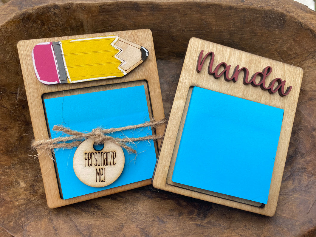 Personalized Sticky Note Holder