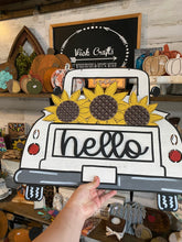 Load image into Gallery viewer, Hello Sunflower Truck Door Hanger
