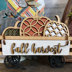 Fall Harvest Wagon Insert