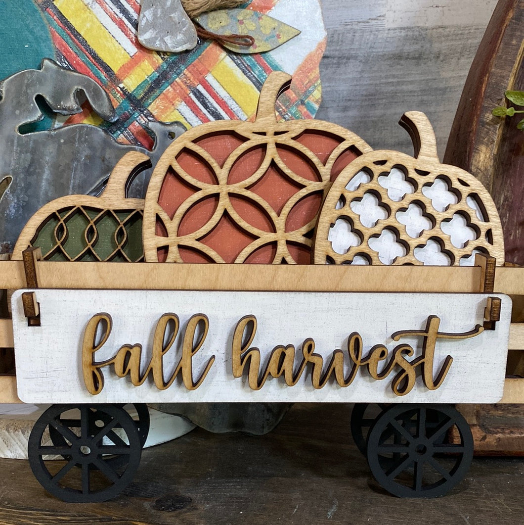 Fall Harvest Wagon Insert