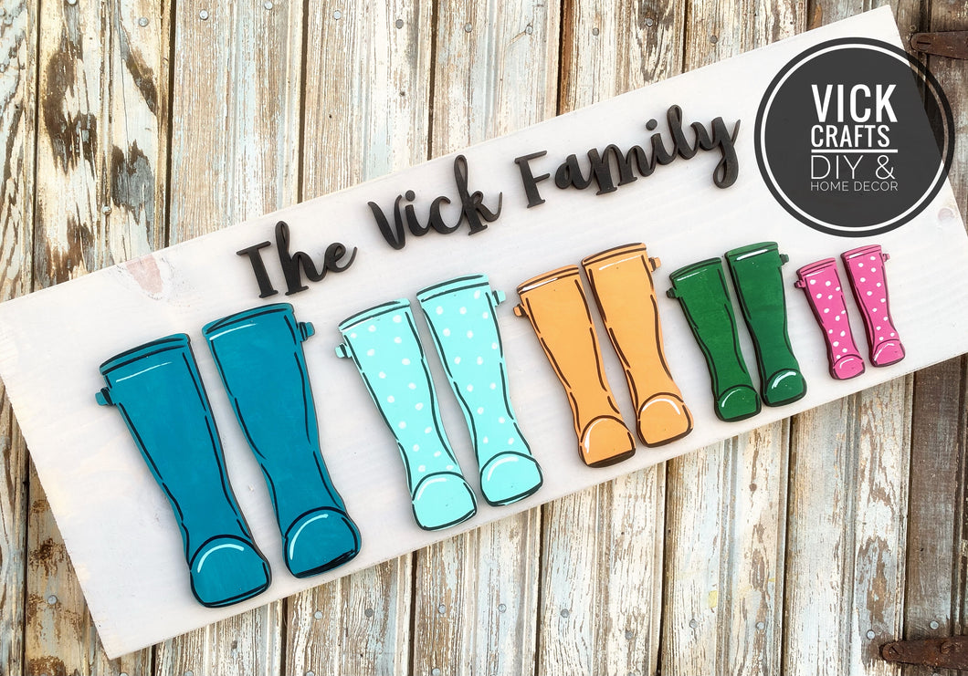 Personalized Family Rain boots