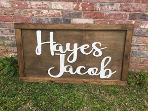 Large Baby Name Sign