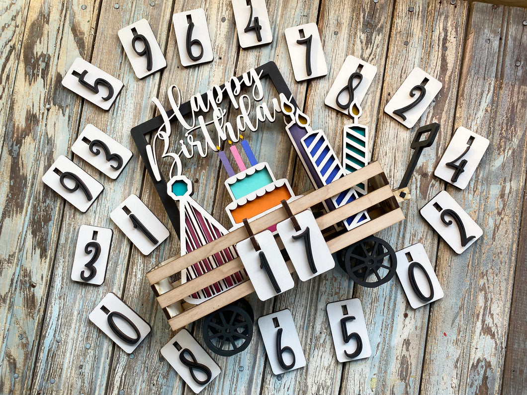 Birthday Wagon Insert, Interchangeable