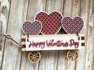 Valentine Wood Wagon Inserts, Interchangeable