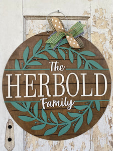The Family Name Door Hanger