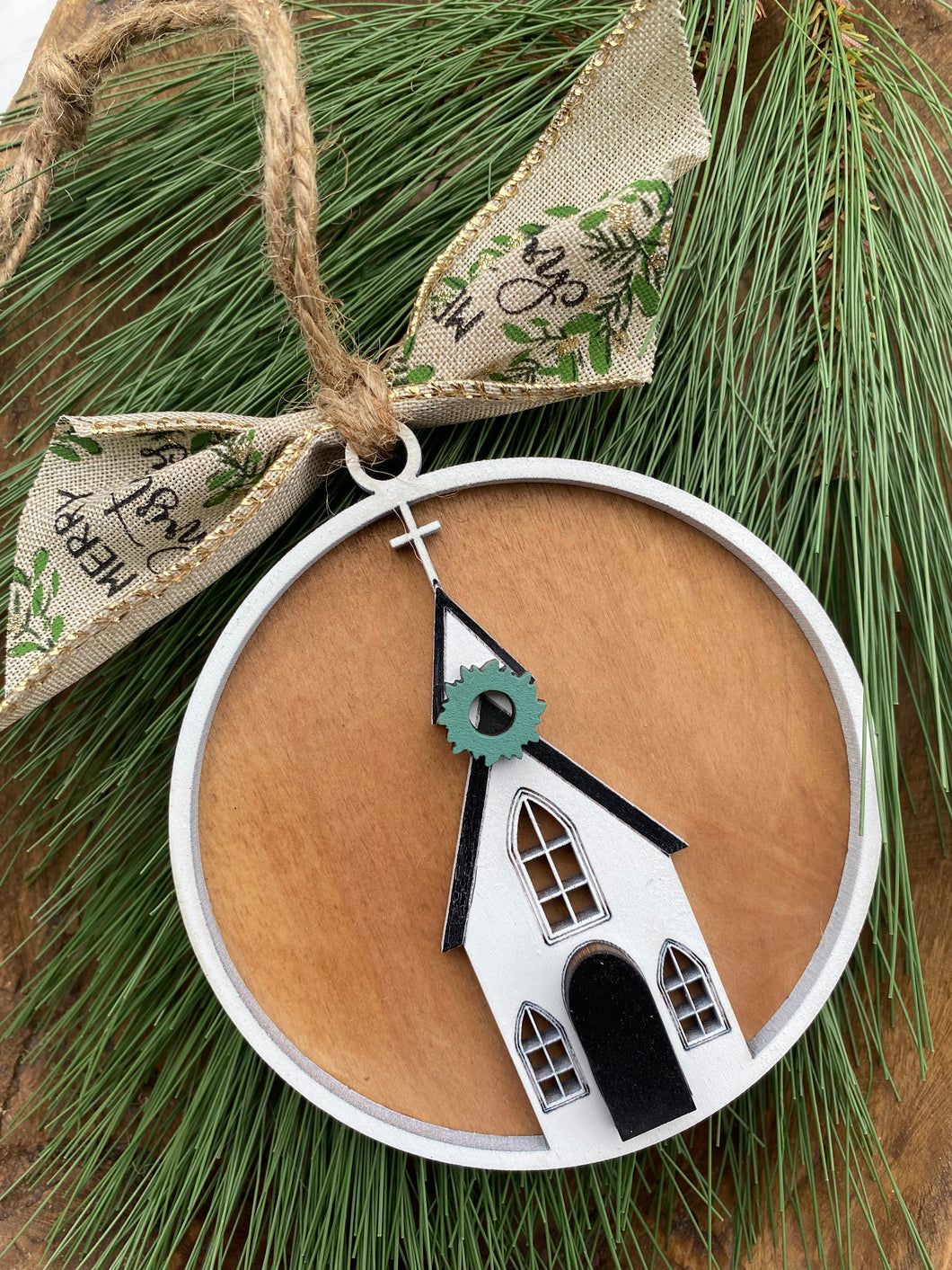 Little White Church Ornament