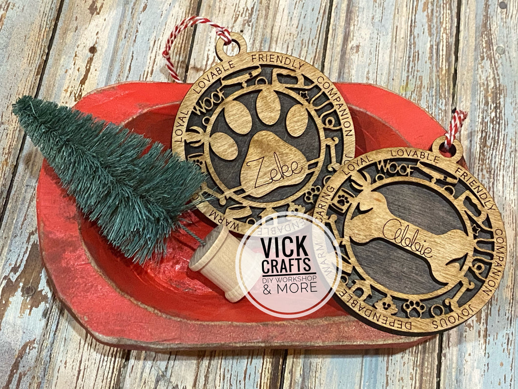 Personalized Dog Ornament