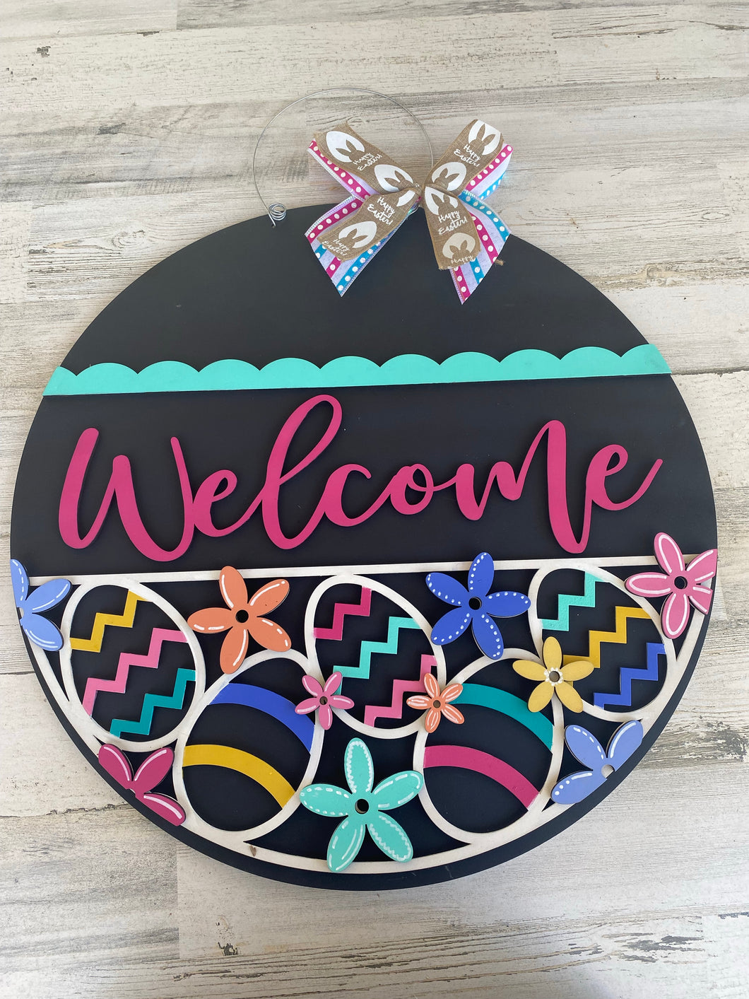 Welcome Eggs Door Hanger