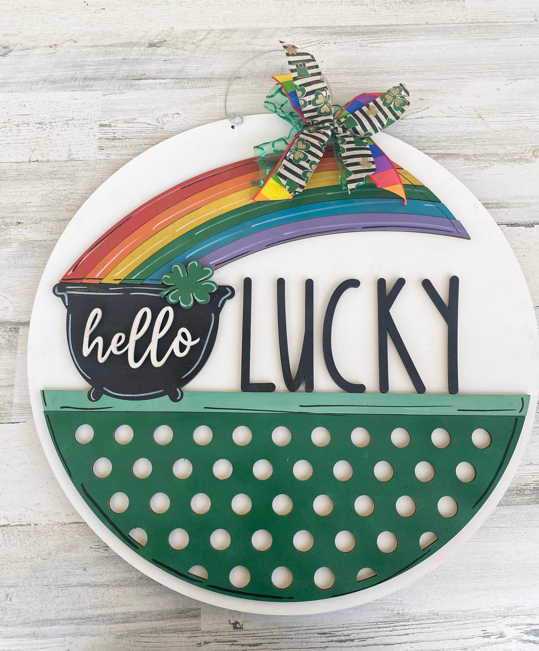 Lucky Rainbow Door Hanger
