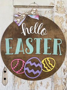 Hello Easter Egg Door Hanger