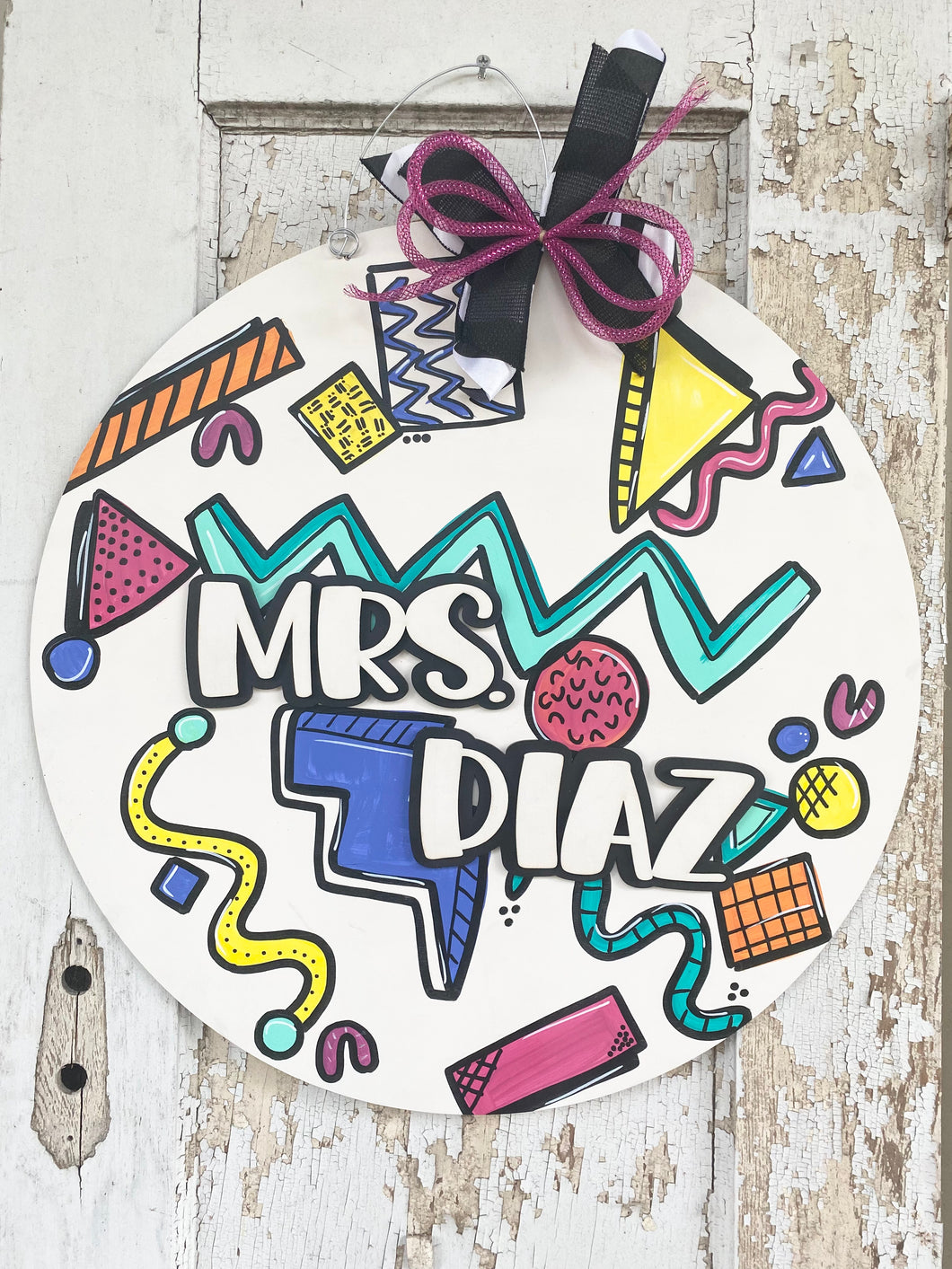 90s Inspired Door Hanger