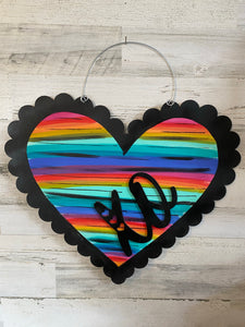 Serape Heart Door Hanger